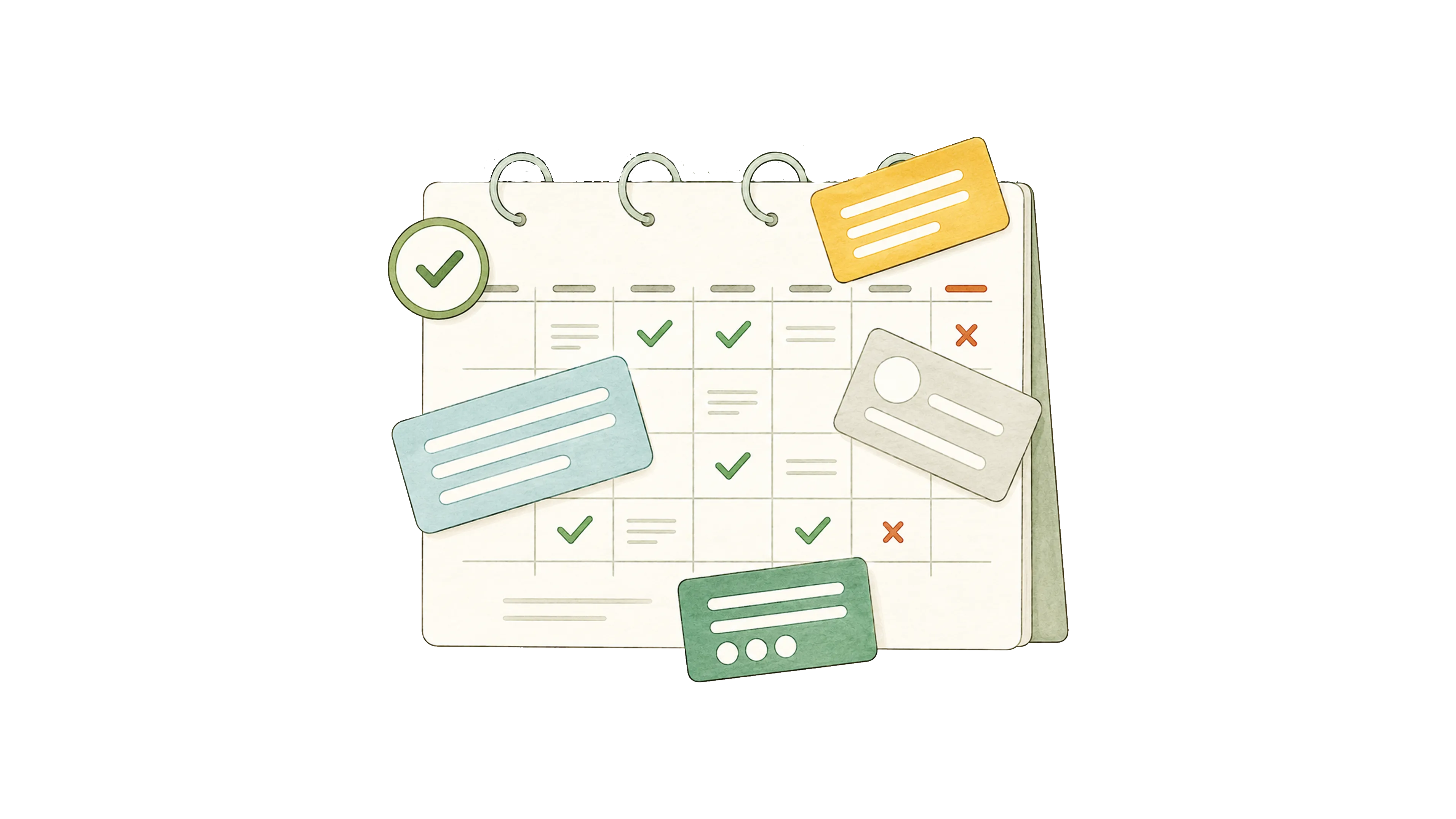 Attendance templates and daily tracking for childcare